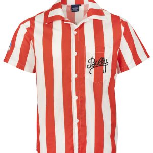Bullseye TV Show Darts Official Bully Lets Play Darts Button Up Striped Shirt